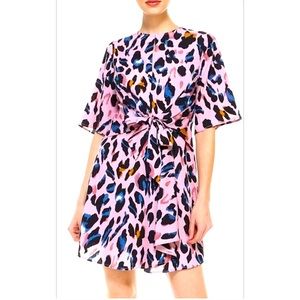 Tcec Size Medium M Dress Lively Leopard Pink Multi